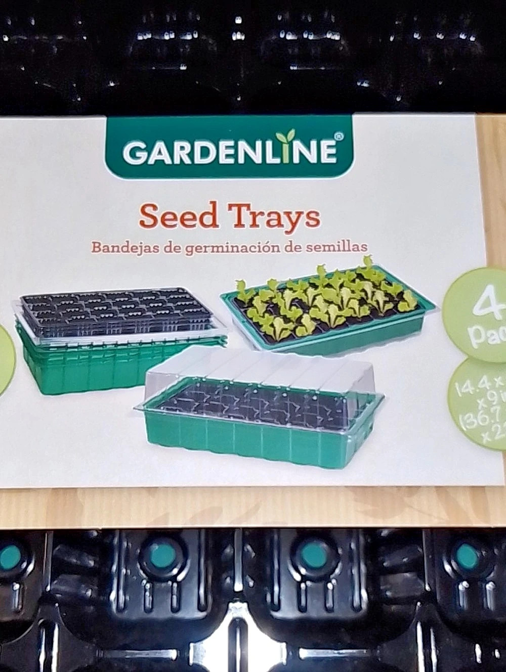 Seed Trays 24-Cell Green & Black
